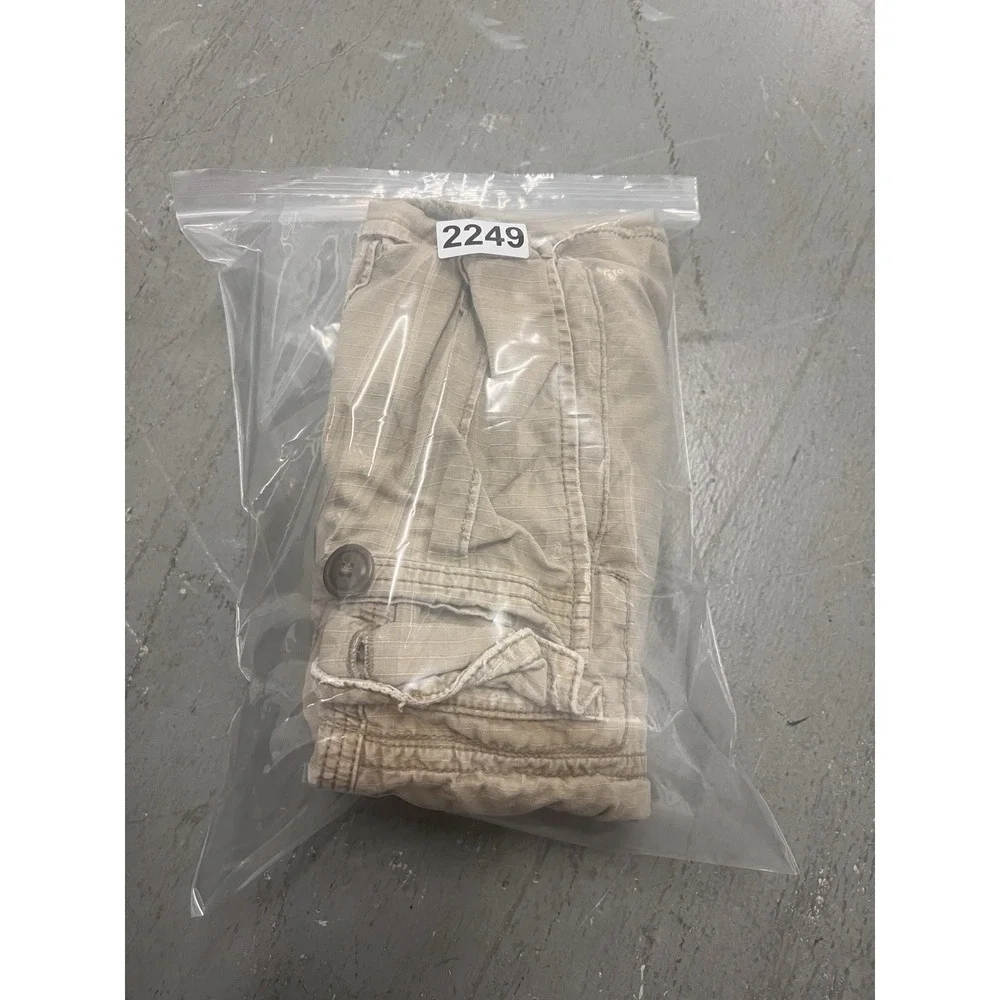 American Eagle Mens 32 Beige Khaki Cargo Shorts Regular Length Casual Cotton‎